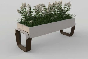 Manufatti Viscio Прямоугольная вазонка для общественных мест из реконструированного камня Key