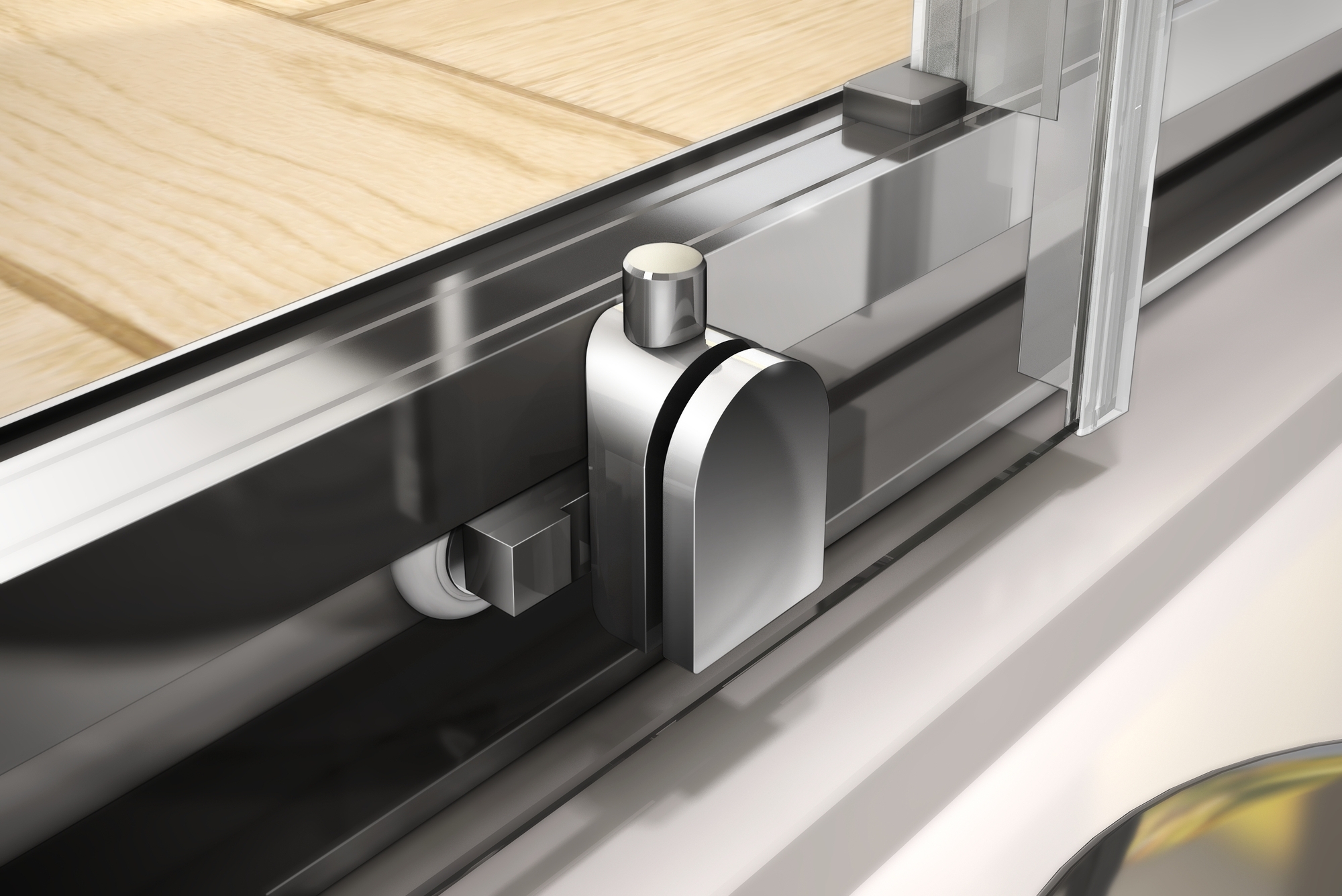 Душевая дверь в нишу CEZARES PRATICO-BF-1-115-P-Cr - Вид №5