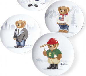 10670853 Ralph Lauren Home Набор тарелок десертных Ralph Lauren Home Мишка Хейвен 19см, фарфор,  4шт Фарфор