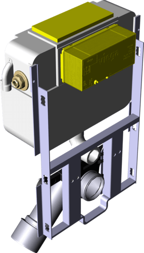 Системная техника  Steptec  Элементы для унитазов, модули для унитазов  Сверху VIEGA 718 978 1) Модель 8430.18 Santreyd  - Вид №4