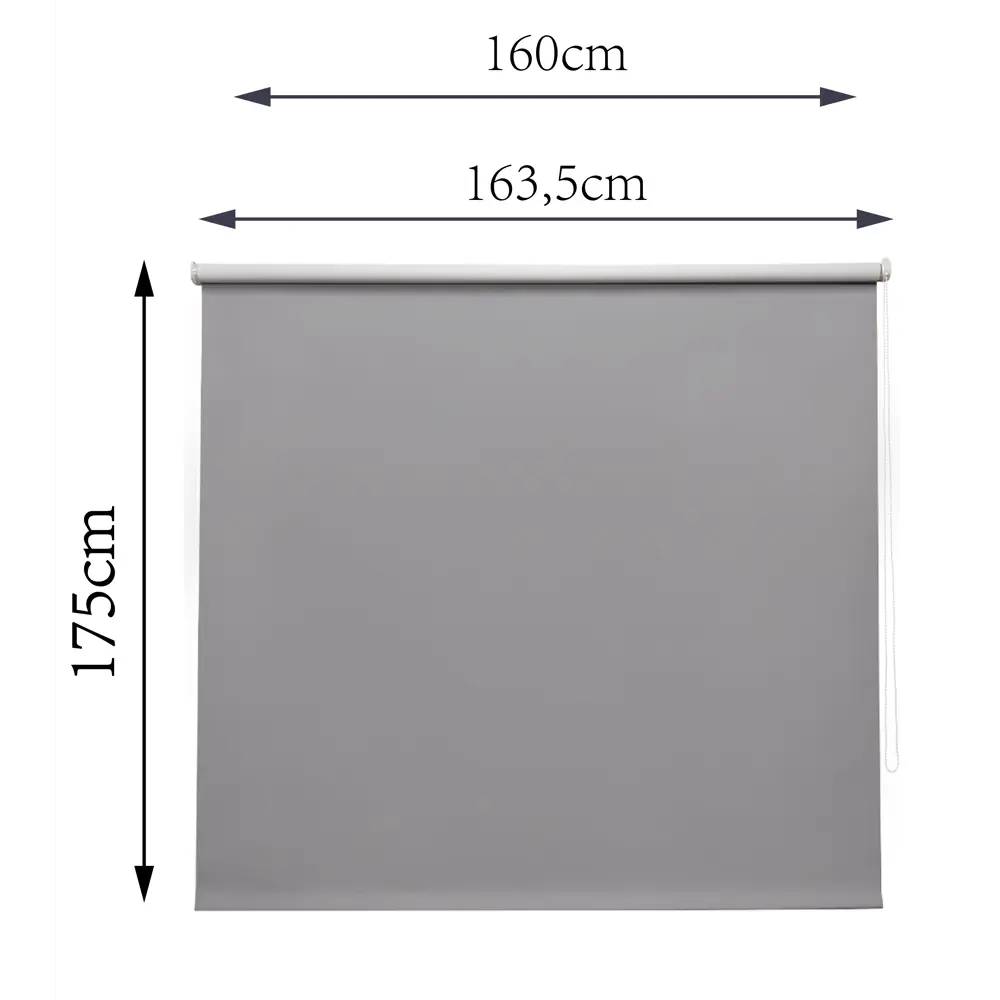 Штора рулонная блэкаут Inspire Santos 160x175 см серая Granit 3 82688298 STLM-2018801 - Вид №9