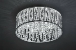 Потолочный светильник ST Luce SL круглая 6 ламп SL775.002.06 ST LUCE SL775 073290 Прозрачный;серебро