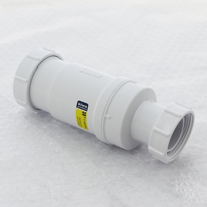 Сифон McAlpine самозакрывающийся сливной ("сухой" клапан) вход 1 1/2" В выход компрес. D=50 мм уп. пакет MRNRV50PB - Вид №2