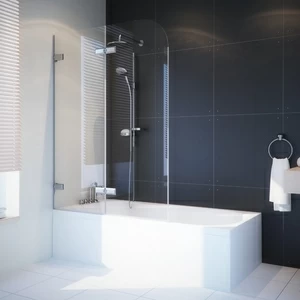 Шторка на ванну 110x160 GV-862B прозрачное стекло 6 мм GUTEWETTER TREND PEARL