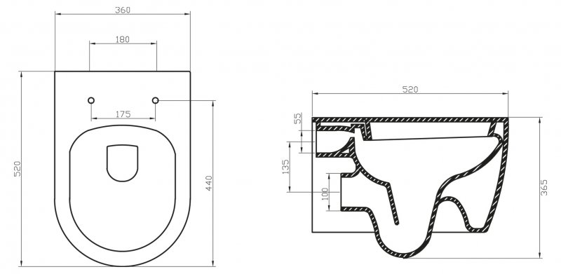 Унитаз подвесной BelBagno MARINO Подвесной унитаз настенный Белый BELBAGNO  Китай  - Вид №1