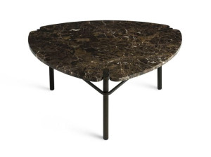 Мраморный треугольный журнальный столик