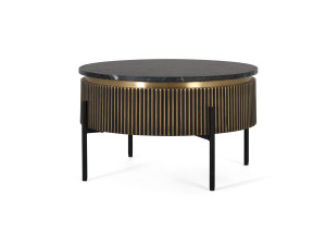 Круглый журнальный столик из манго