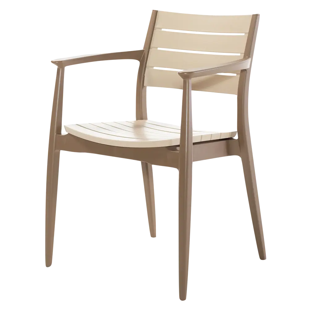 Кресло Novussi Regnum 82x58 см пластик цвет кофейный/капучино 84850881 STLM-2147547 Santreyd  - Вид №1
