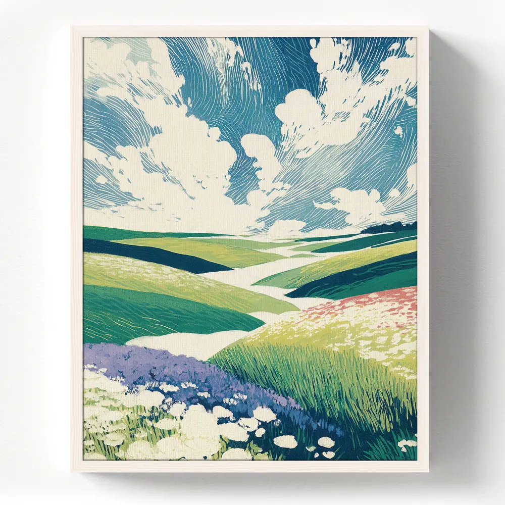 Картина в раме Цветочное поле 40x50 см цвет разноцветный POSTERMARKET STLM-2099025