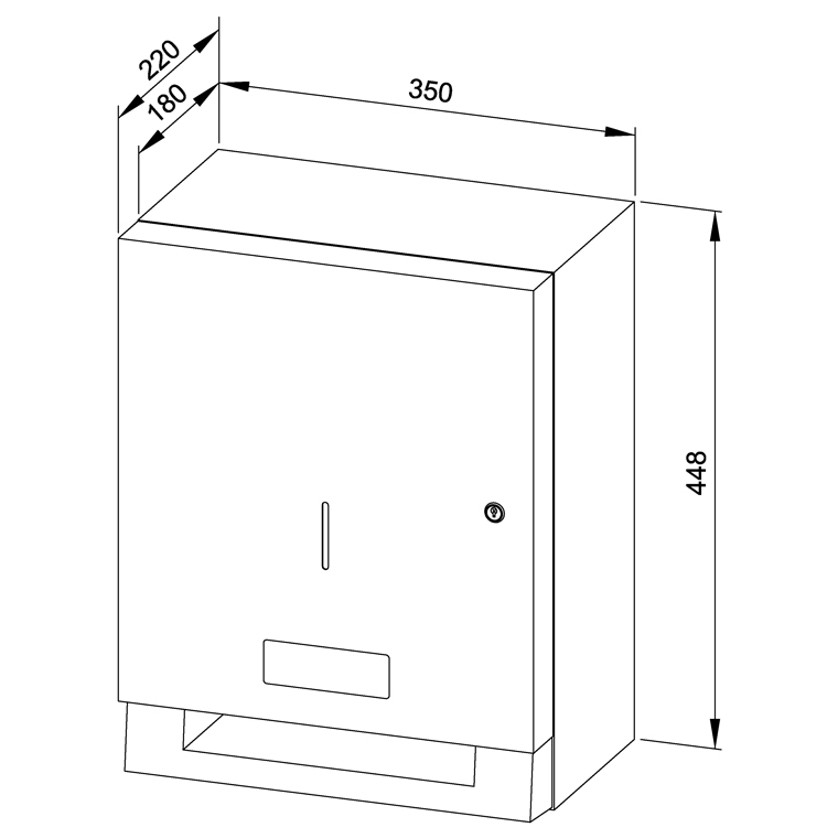 727460 Электронный диспенсер рулонов бумаги с питанием от трансформатора WP1500 WAGNER_EWAR A-LINE Wagner Ewar  - Вид №1