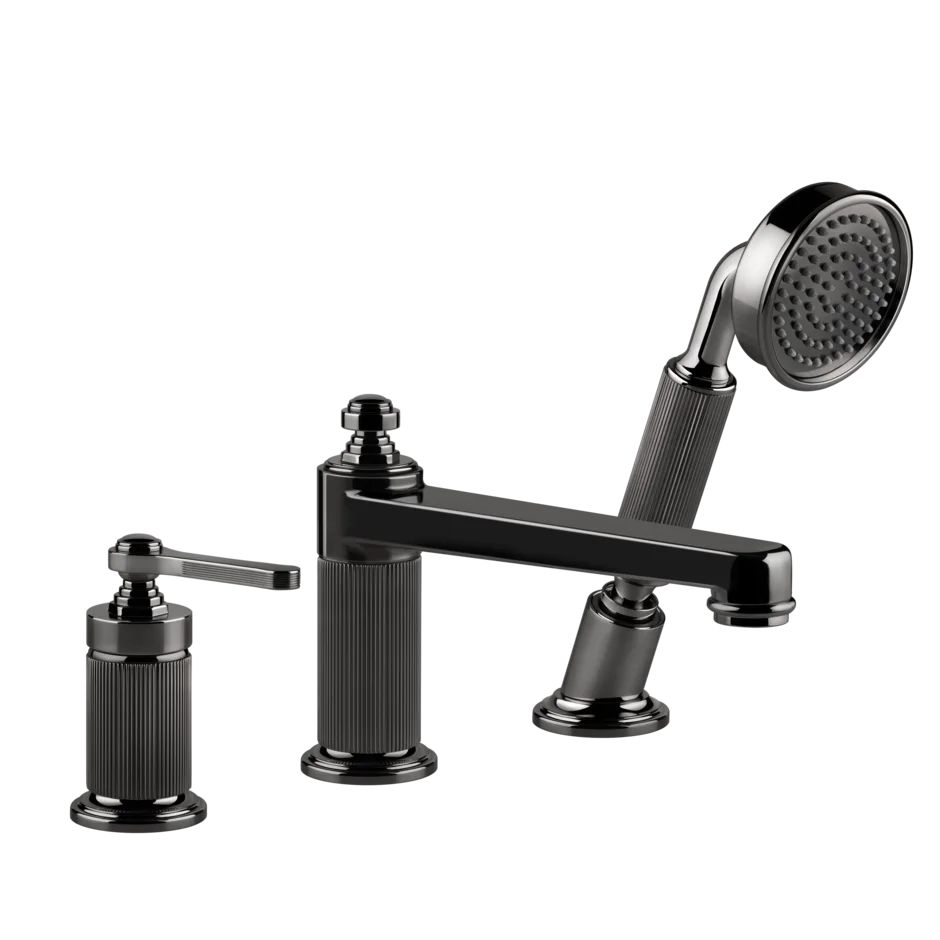 Смеситель для ванны 65037 706 Gessi Venti20 ЧЕРНЫЙ МЕТАЛЛ PVD 65037706