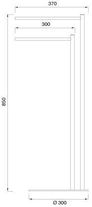 Ceadesign Держатель для полотенец из нержавеющей стали Stem - accessori Ste 18 - Вид №1