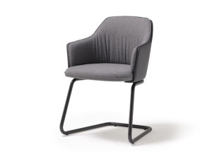 Тканевый консольный стул с подлокотниками