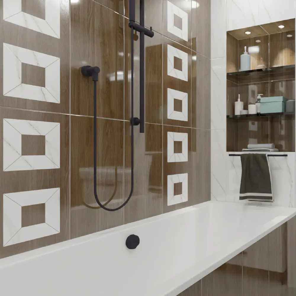 Нефрит-Керамика Луксор: настенная плитка с коричневым мраморным эффектом 30x60 см 89232598 STLM-0943948