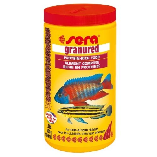 УТ0010397 Корм для рыб GRANURED для плотоядных цихлид 1л SERA 