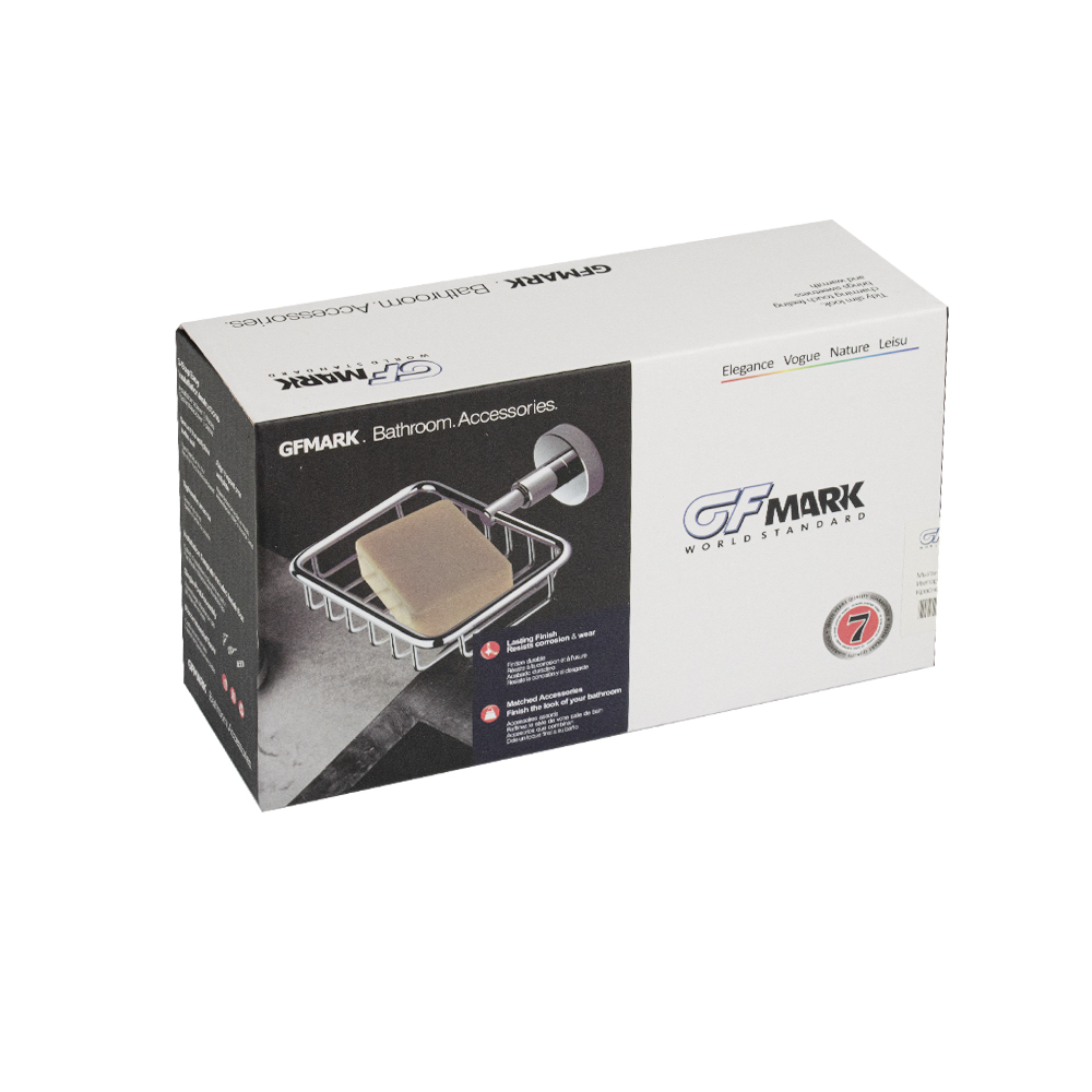 GFmark - Мыльница металлическая на основании, из нержавеющей стали, код: 80007  - Вид №1