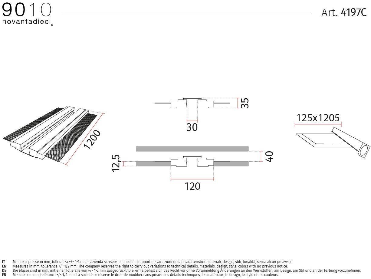 9010 novantadieci Встраиваемый потолочный светильник led cristaly®  4197a/b/c  - Вид №4