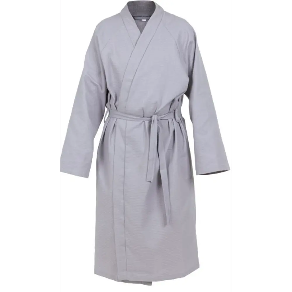 Халат Дом снов Enna универсальный вафельный без капюшона серый размер L-XL STLM-2042629
