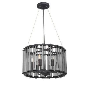Подвесная люстра Vitaluce V5305-1/6PL VITALUCE ДИЗАЙНЕРСКИЕ 328686 Черный;прозрачный