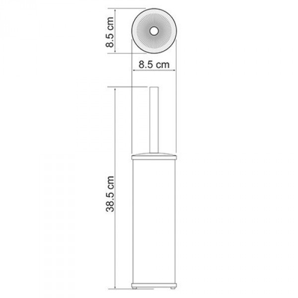 Щетка для унитаза напольная WasserKRAFT 1027BLACK sun-id-562351 - Вид №1