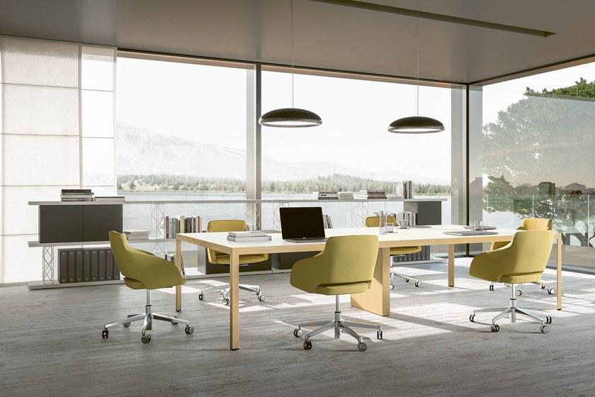 Sinetica Кресло для руководителя с регулируемой высотой из кожи с 5 спицами и низкой спинкой Captain sun-id-1405777 - Вид №3