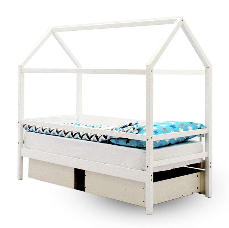 Кровать-домик детская белая Svogen БЕЛЬМАРКО  00-3833069 Белый Santreyd  - Вид №4