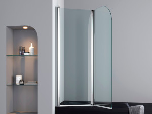 Стена для ванны из алюминия и стекла