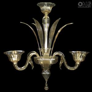 1061 ORIGINALMURANOGLASS Люстра Веньер на 3 лампочки - муранское стекло OMG  см
