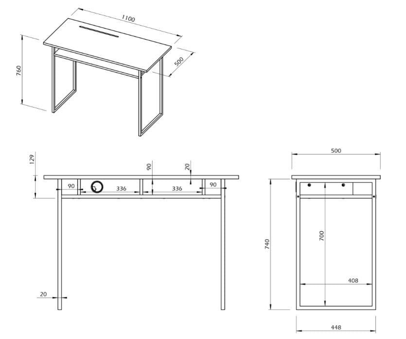 Прямоугольный стол из МДФ TemaHome BRISTOL ARCH-00098992 - Вид №5