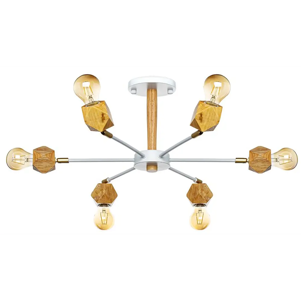 Люстра потолочная Lamplandia Woodland L1469, 6 ламп, 20 м², цвет белый STLM-2095057 - Вид №9