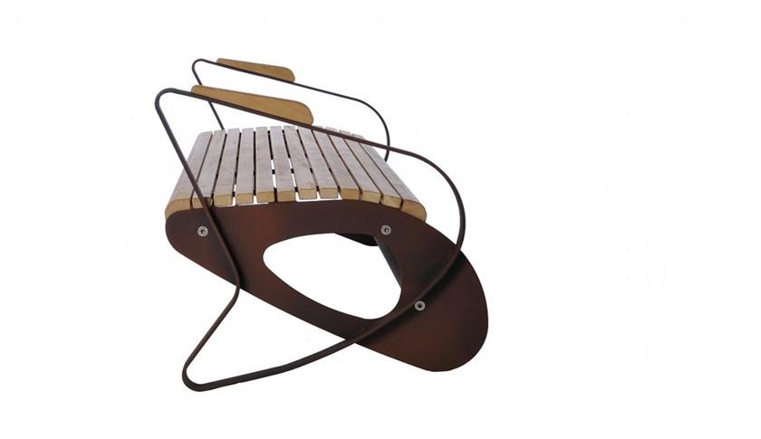 Euroform W Скамья из дерева с подлокотниками без спинки  1005  - Вид №2