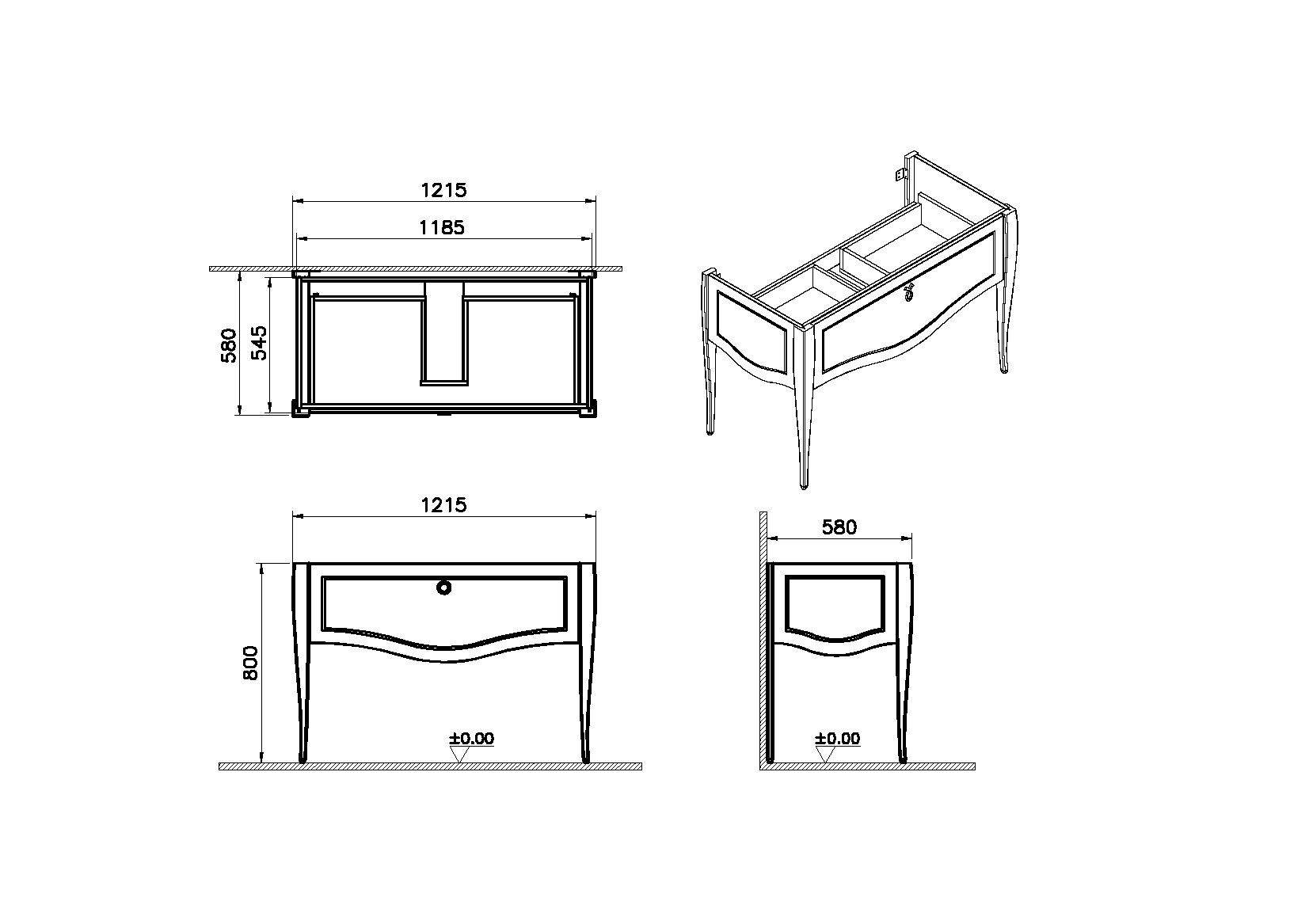 61823 Раковина Vitraglobal Elegance - Вид №1