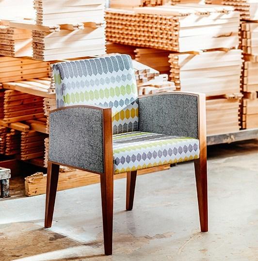 JMS Ресторанный стул из ткани с подлокотниками Cassis M 284 - Вид №1