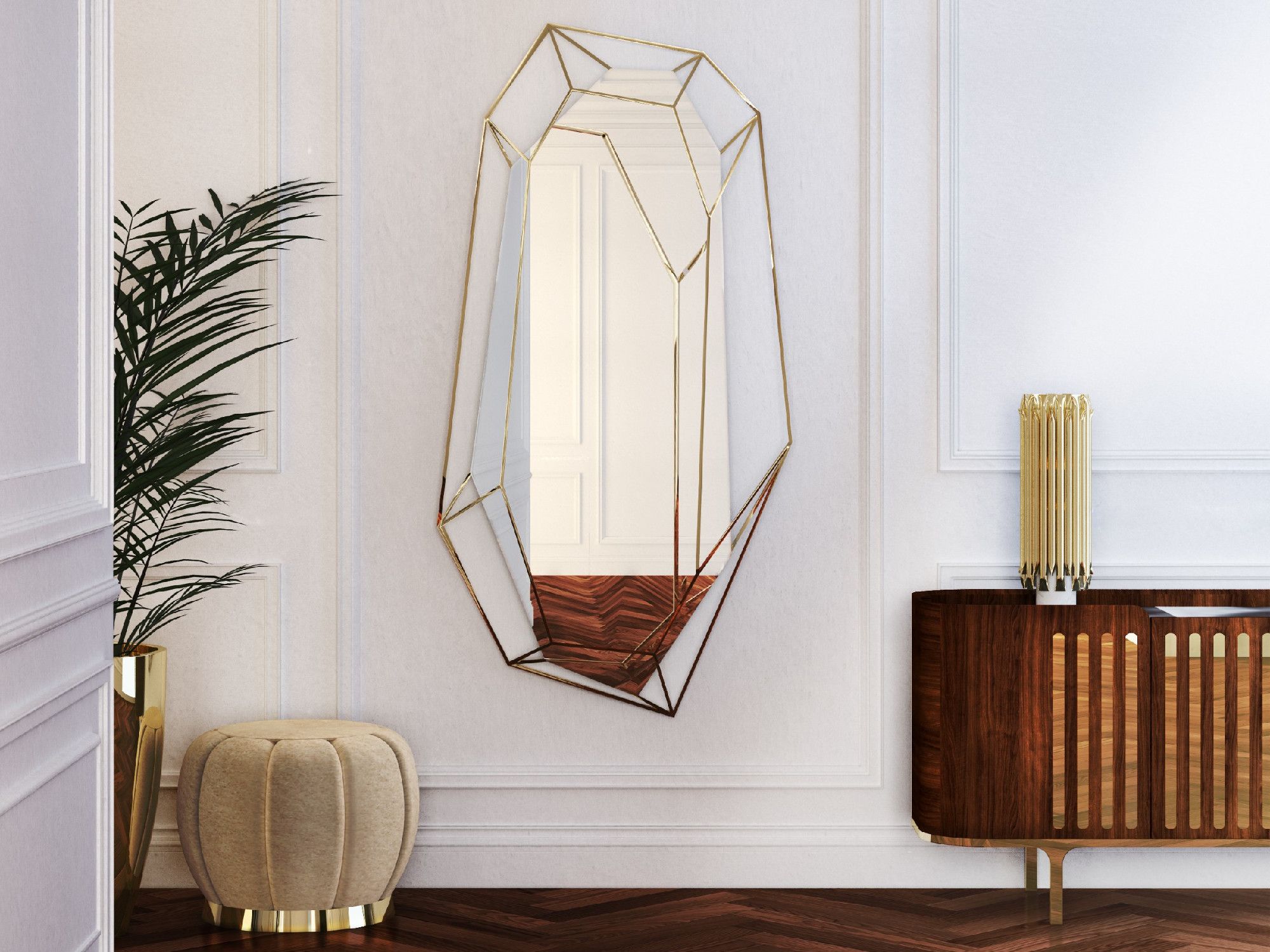 Настенное зеркало Essential Home DIAMOND ARCH-00033634 - Вид №4