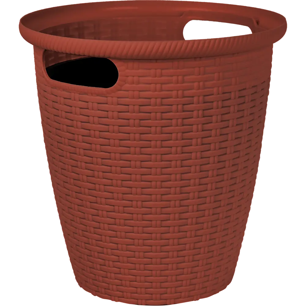 Кашпо для цветов Ingreen Rattan ø23.3 h27.5 см v7 л пластик терракотовый STLM-2085000