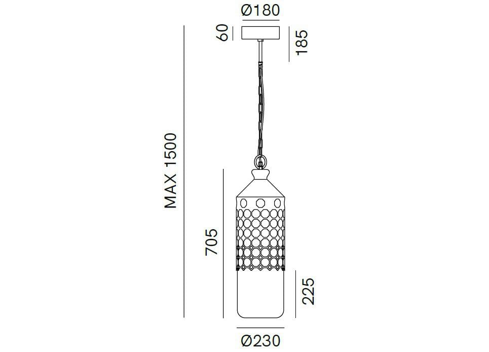 Утюг и стекло LED открытый подвесной светильник Il Fanale La Spazio ARCH-00060307 - Вид №4