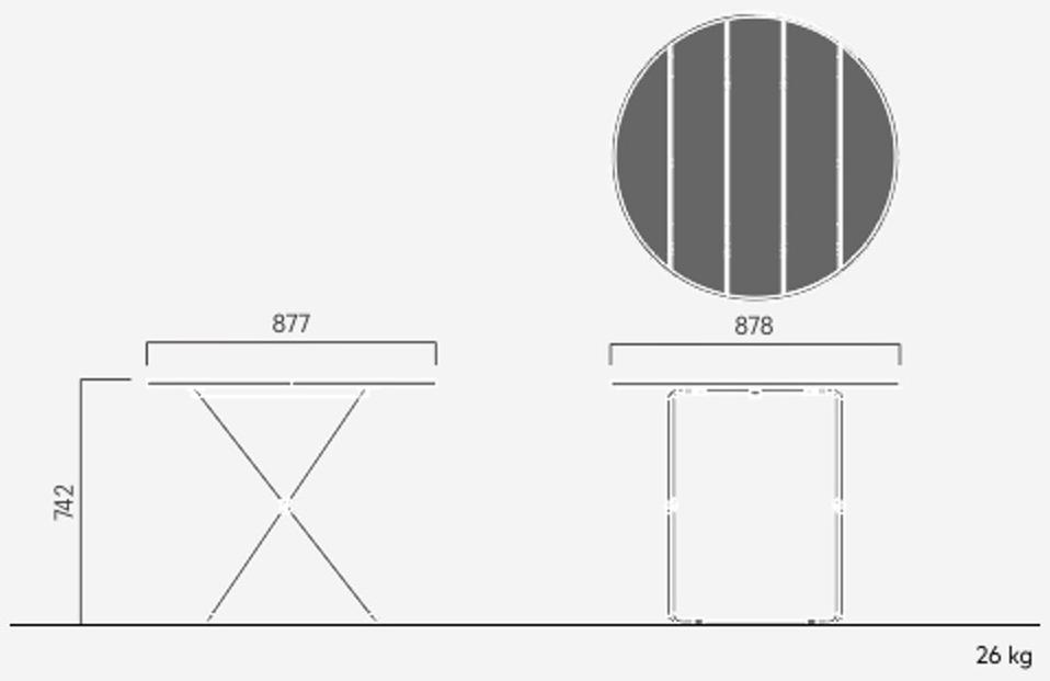 VESTRE Складной стол для общественных мест из стали и дерева April go sun-id-1387493 - Вид №6