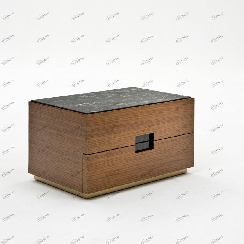 Rozzoni Прямоугольная тумбочка из орехового дерева с ящиками Ambra sun-id-1352523