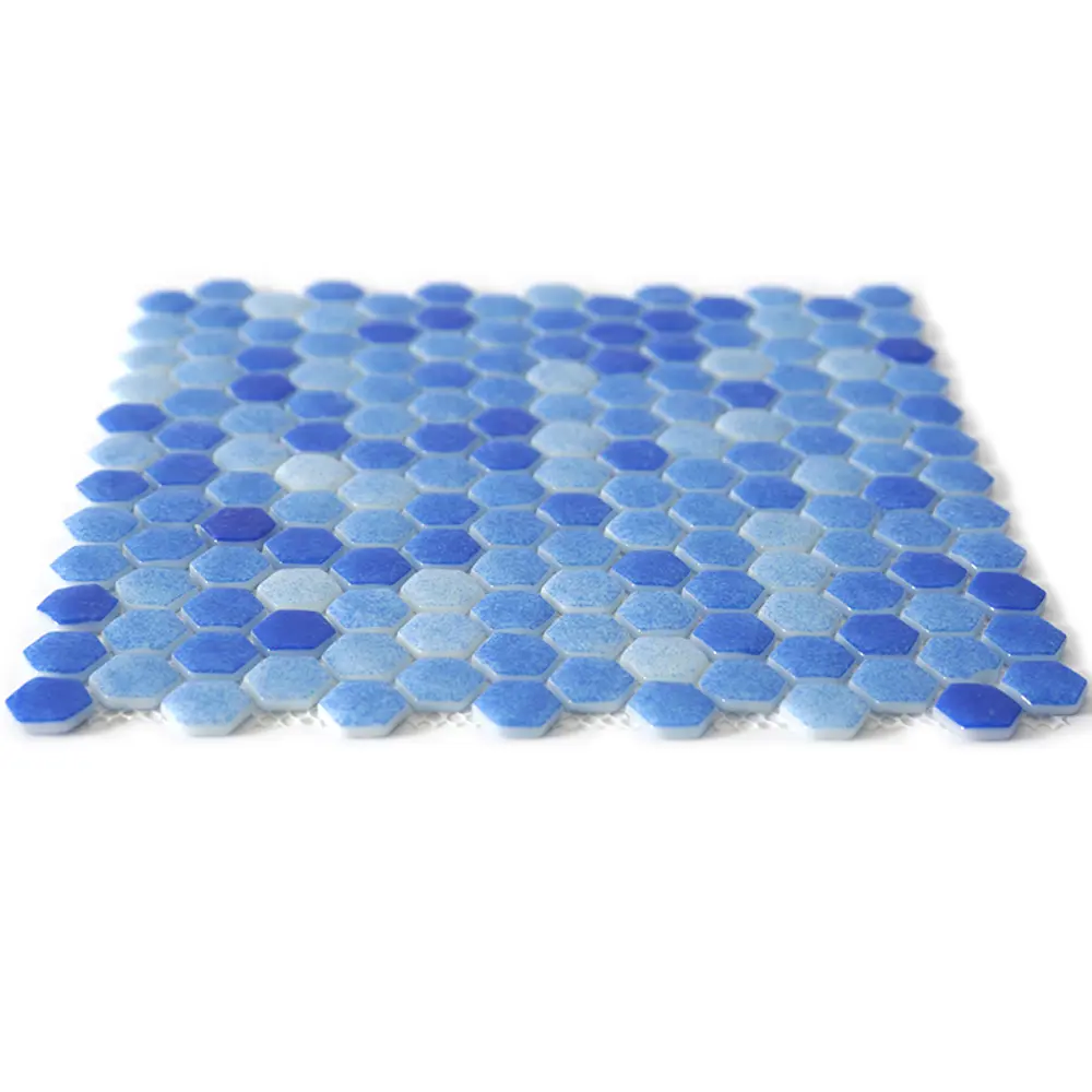 Мозаика стеклянная Natural STP-BL010-HEX 29x29 см цвет синий 84830264 STLM-2142919 Santreyd Steppa - Вид №4