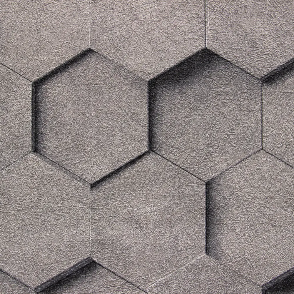 INSPIRE Art: Флизелиновые обои с геометрическим 3D-эффектом в бежевых тонах 83617759 STLM-0042865 - Вид №1