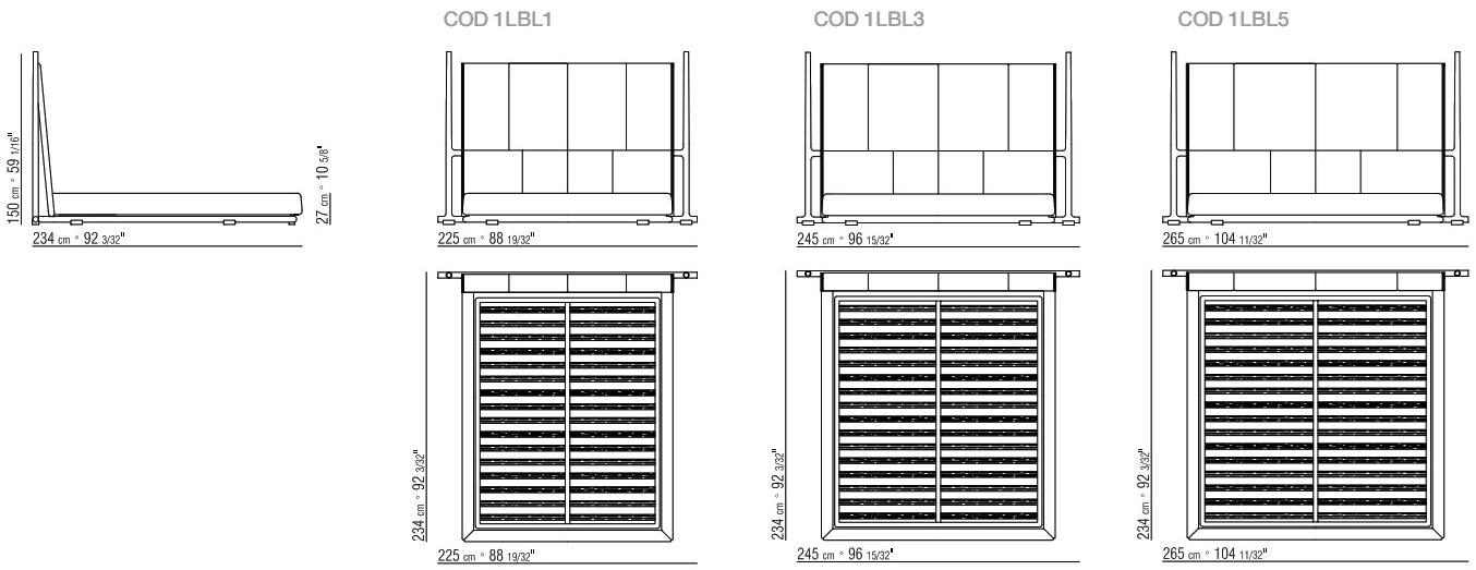 Flexform Кровать с мягким изголовьем Icaro sun-id-1487069 - Вид №1