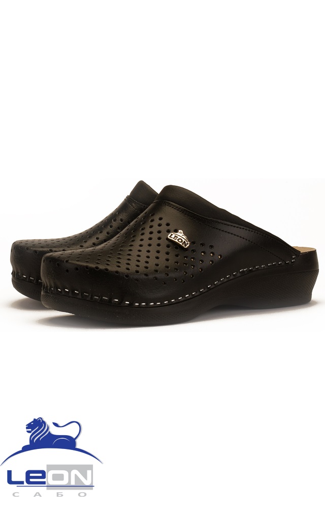 62038 Сабо "Leon LIGHT" женские черные LEON  Сабо и сланцы размер 40 
