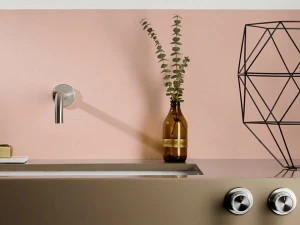 MINA Смеситель для умывальника настенный из нержавеющей стали с 3 отверстиями Synth 4618