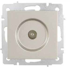 Розетка ТВ Lezard Vesna встраиваемая титан 87651708