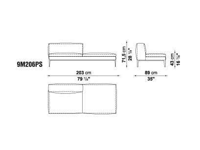 Кожаный угловой диван B&B Italia Michel ARCH-00098797 - Вид №36