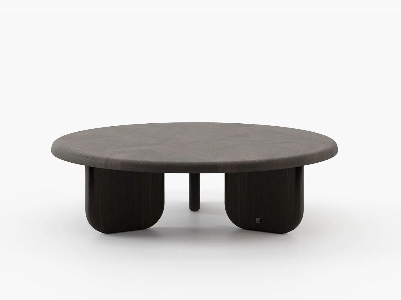 Круглый деревянный журнальный столик Laskasas Canvas ARCH-00151440