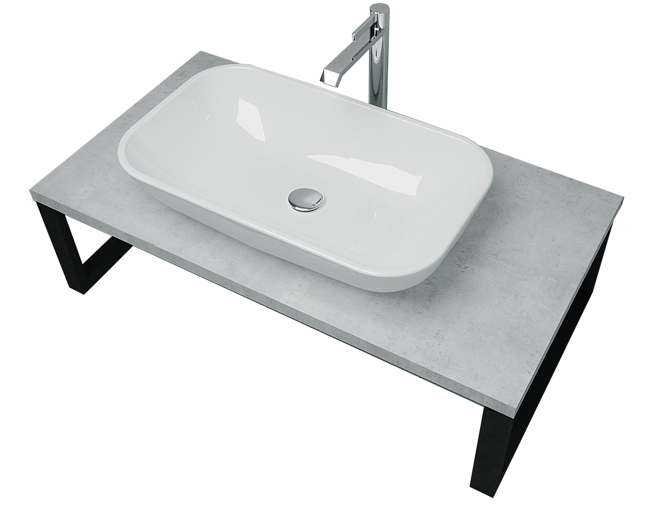 У85840 Столешница GRUNGE LOFT 90 Бетон светлый 1 Marka GRUNGE LOFT 