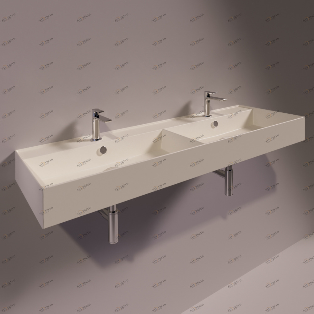 AG141DSABBIAMATT Подвесная раковина настенная прямоугольная Simas Agile бежевая