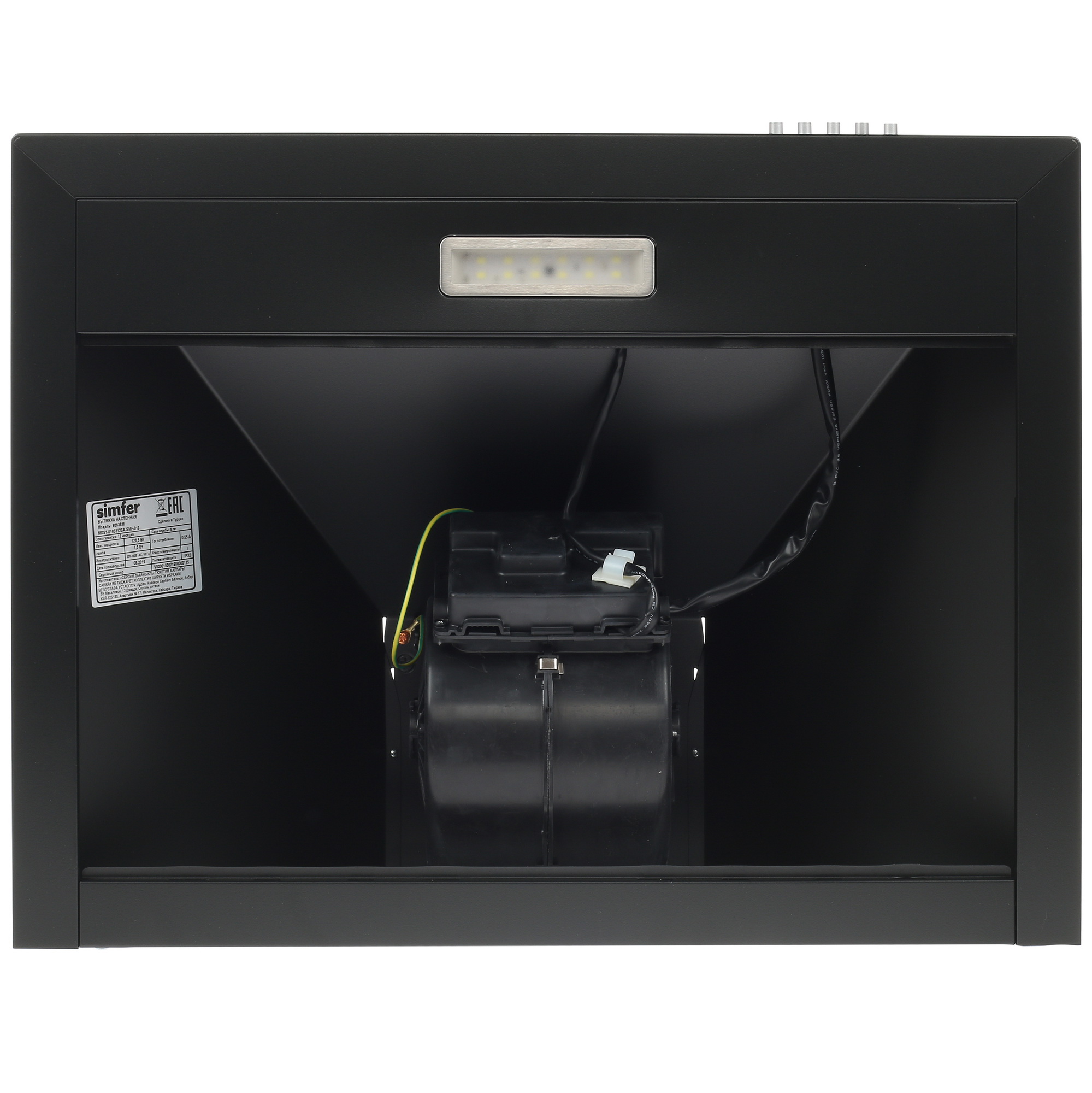 8115315 Вытяжка каминная Simfer 8663SM черный STDN-0042368 - Вид №6