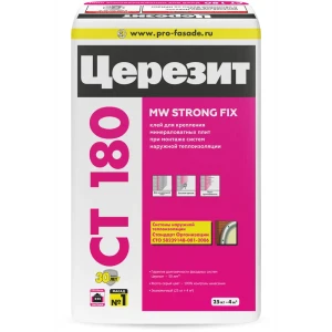 Клей для минераловатных плит Ceresit CT 180 «MW Strong Fix», 25 кг